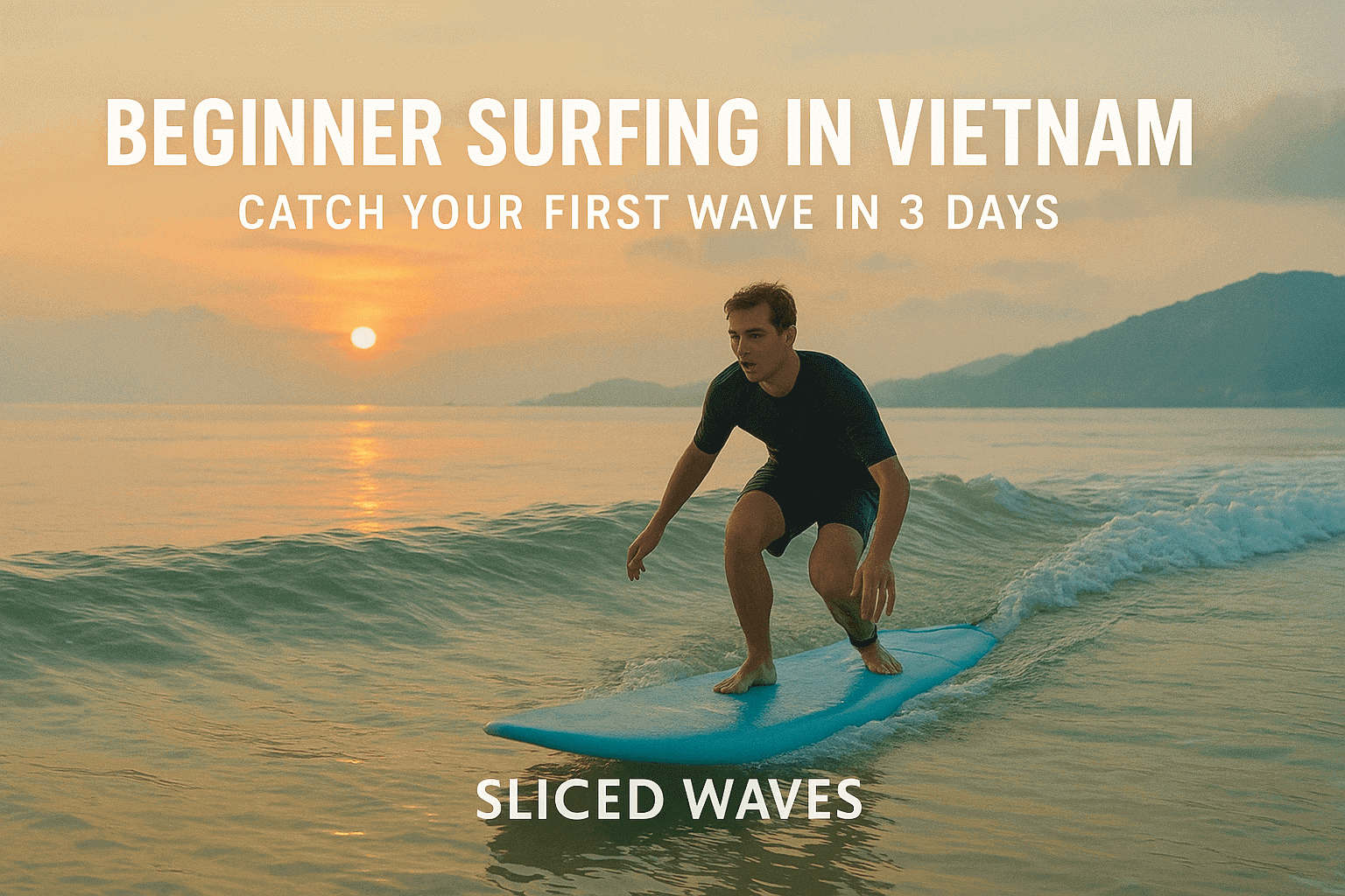 Beginner Surfing in Vietnam